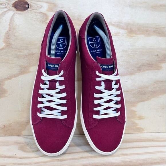 Cole Haan - Grand Os Low Top -  Canvas Sneakers - Red - Men's - 11 M - C24824 - Picture 7 of 9